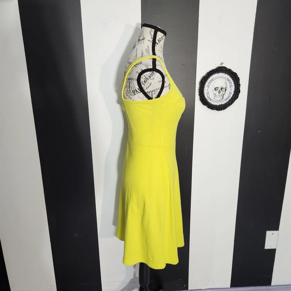 Emo Neon Lime Ribbed Tank Top - Picture 5 of 7